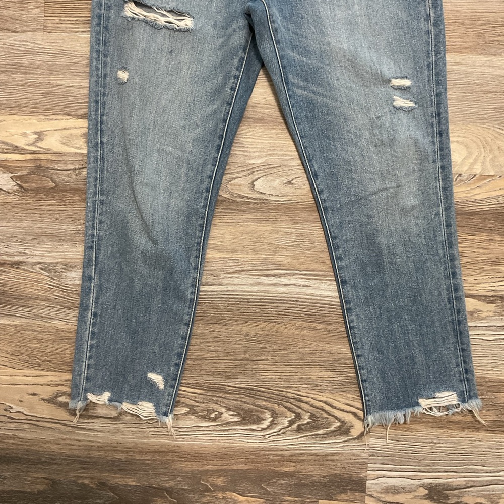 Vervet Rendition Emma Distressed Mom High Rise Light Ribse Cotton Ankle Jeans 28 - Picture 6 of 12